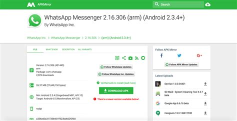 apk mirror whatsapp|How to manually install app updates with APK files.